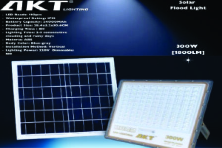 AKT LED SOLAR FLOODLIGHT 300W