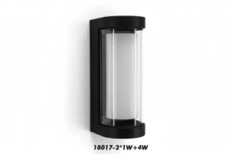 AKT LED Wall Light – Model 18017-2x1W+4W | 600LM | IP65 | 6500K | Outdoor Aluminum Lighting