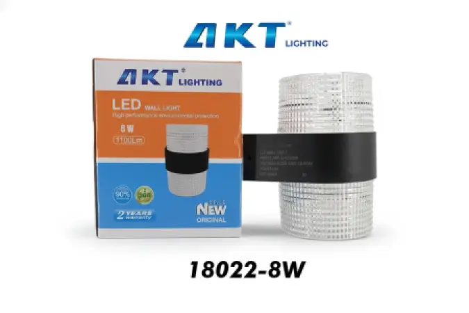 AKT LED Wall Light – Model 18022 – 8W – Indoor & Outdoor Waterproof Wall Lamp (IP65)