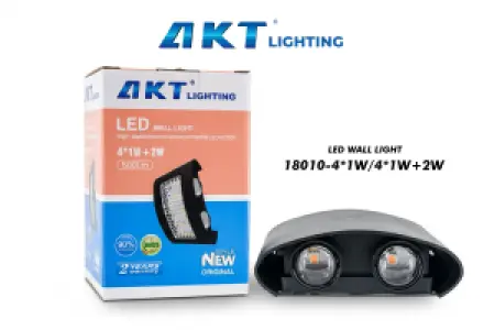 AKT LED Wall Light – 4x1W / 4x1W+2W (Model 18010) – Energy-Efficient Wall Lamp