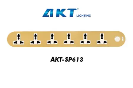 AKT Power Extension Socket 6 Gang 2500W – Overload Protection
