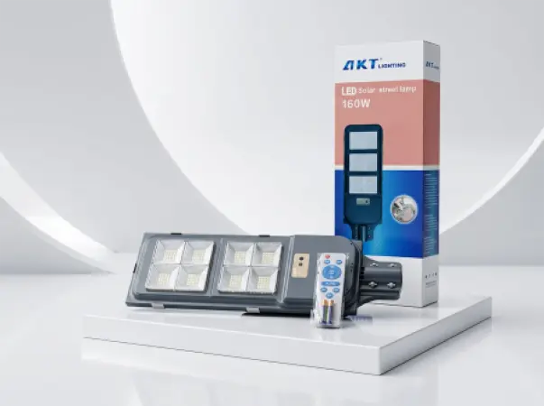 AKT LED Solar Street Lamp 160W – Model AKT-SLD-1D160P8/160W (White)