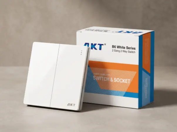 AKT B6 White Series 2 Gang 2 Way Switch – SQTQTD0000073