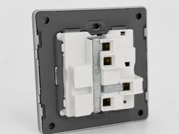 AKT MF Switched Socket with Neon – Grey